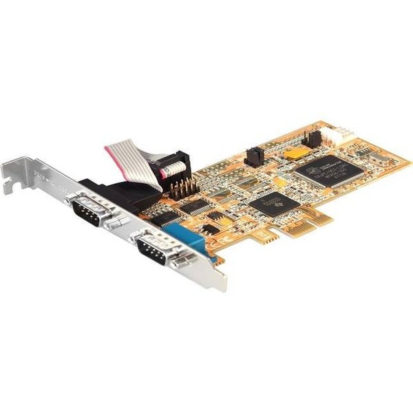 Antaira 2-Port RS-232 PCI Express Card, Support Power Over Pin-9 MSC-202A-V2